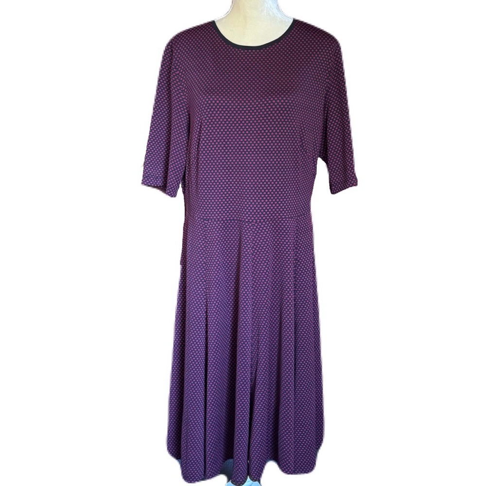 Women's Long A-Line Fit and Flare Polka Dots Dress Size 18 Danny & Nicole